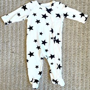 Nordstrom Baby Star Print Footie- 3 months